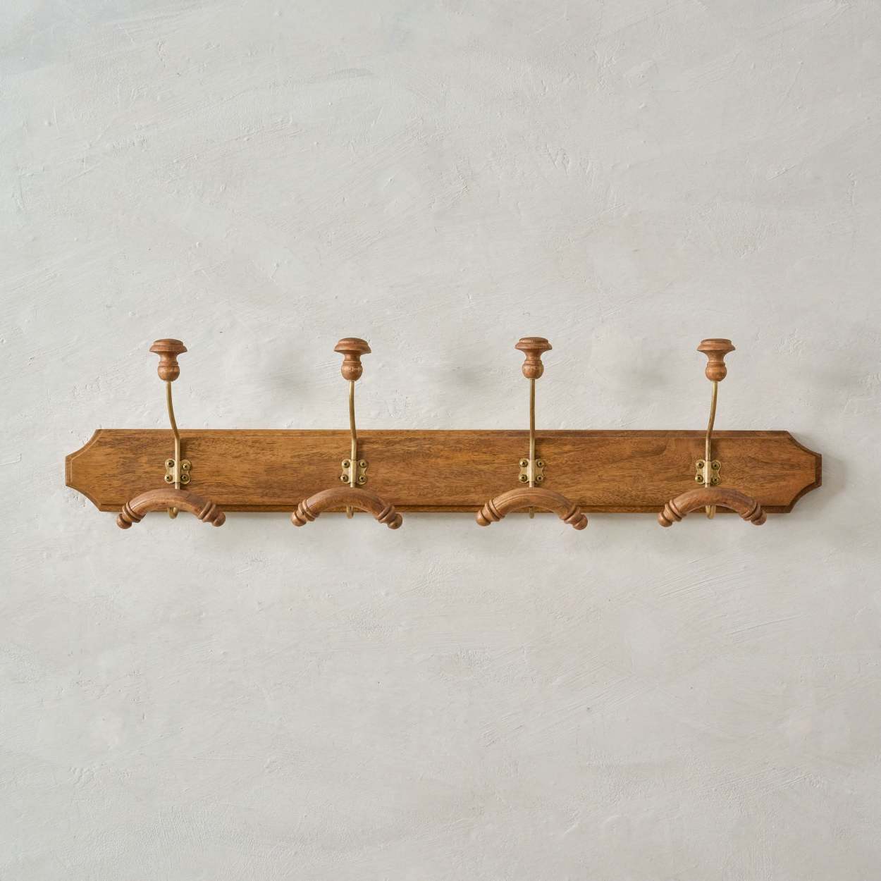 Oliver Antique Inspired Wooden Hook Rack Magnolia