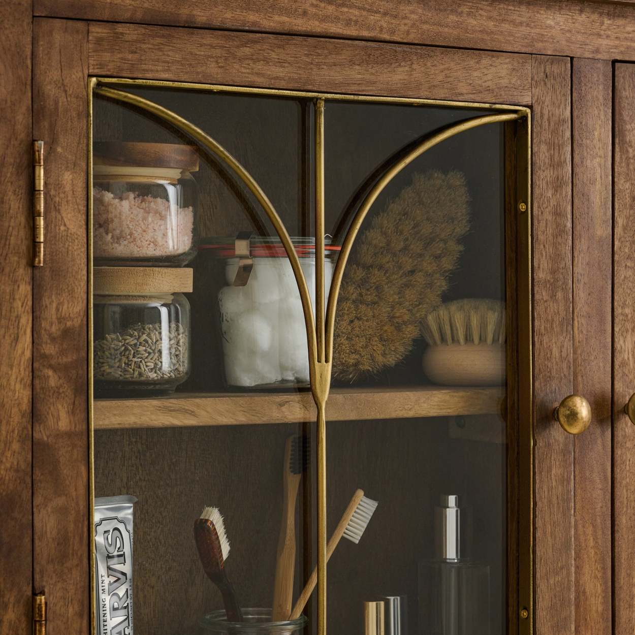Brass & Glass Display Cabinet Furniture