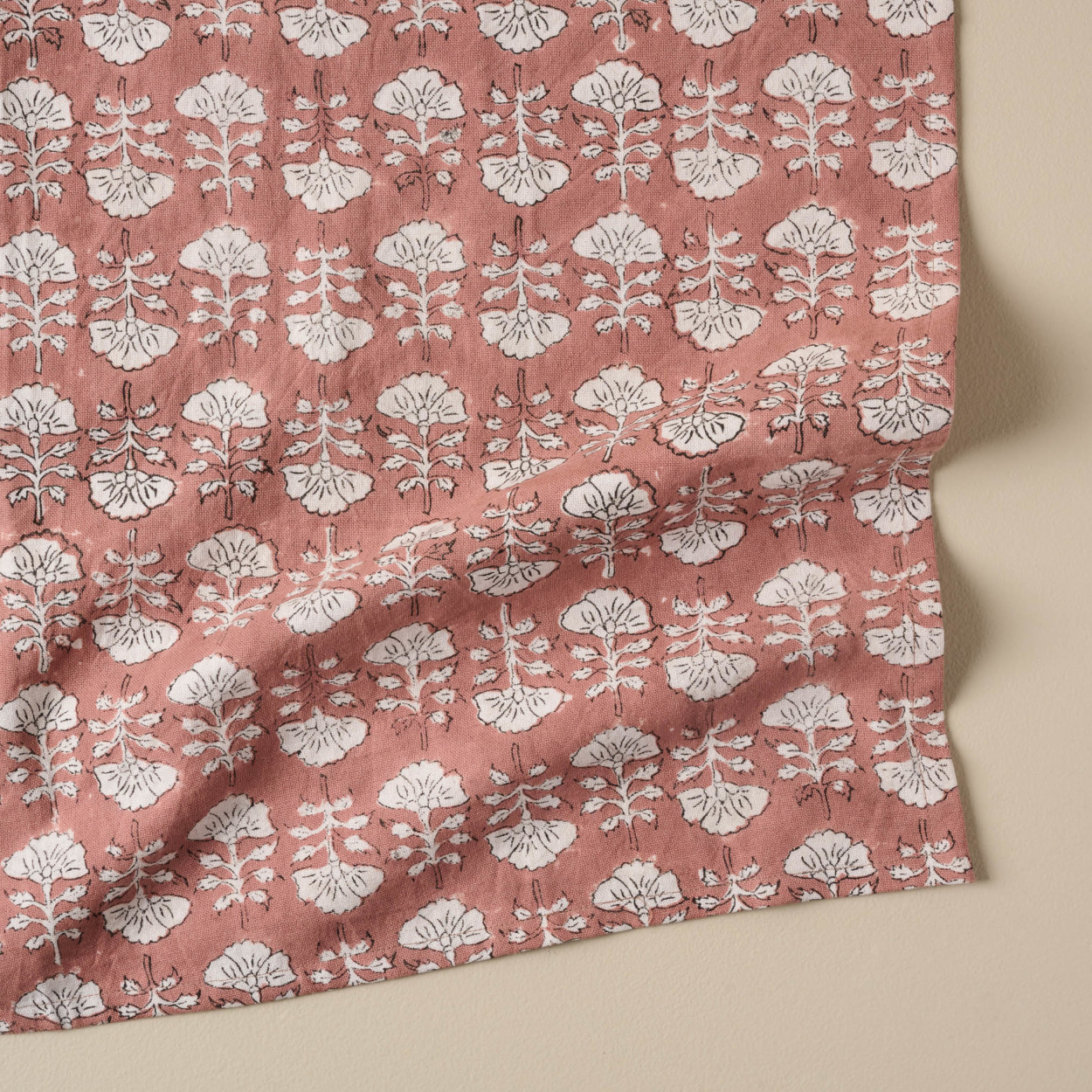 Flower Stamp Tea Towel