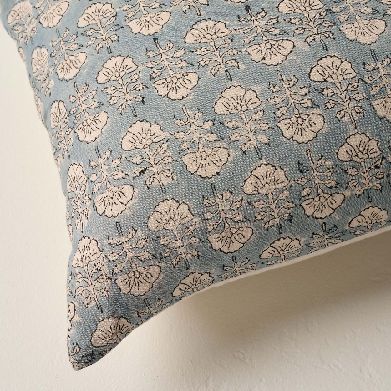 Flora Silver Blue Large Lumbar Pillow Magnolia
