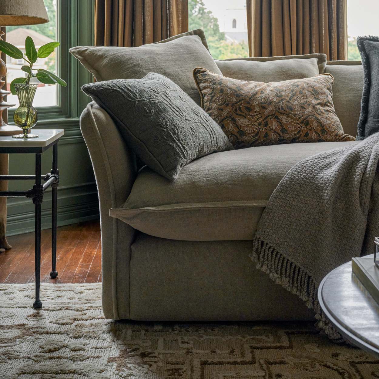 Mae Mixed Floral Lumbar Pillow Magnolia