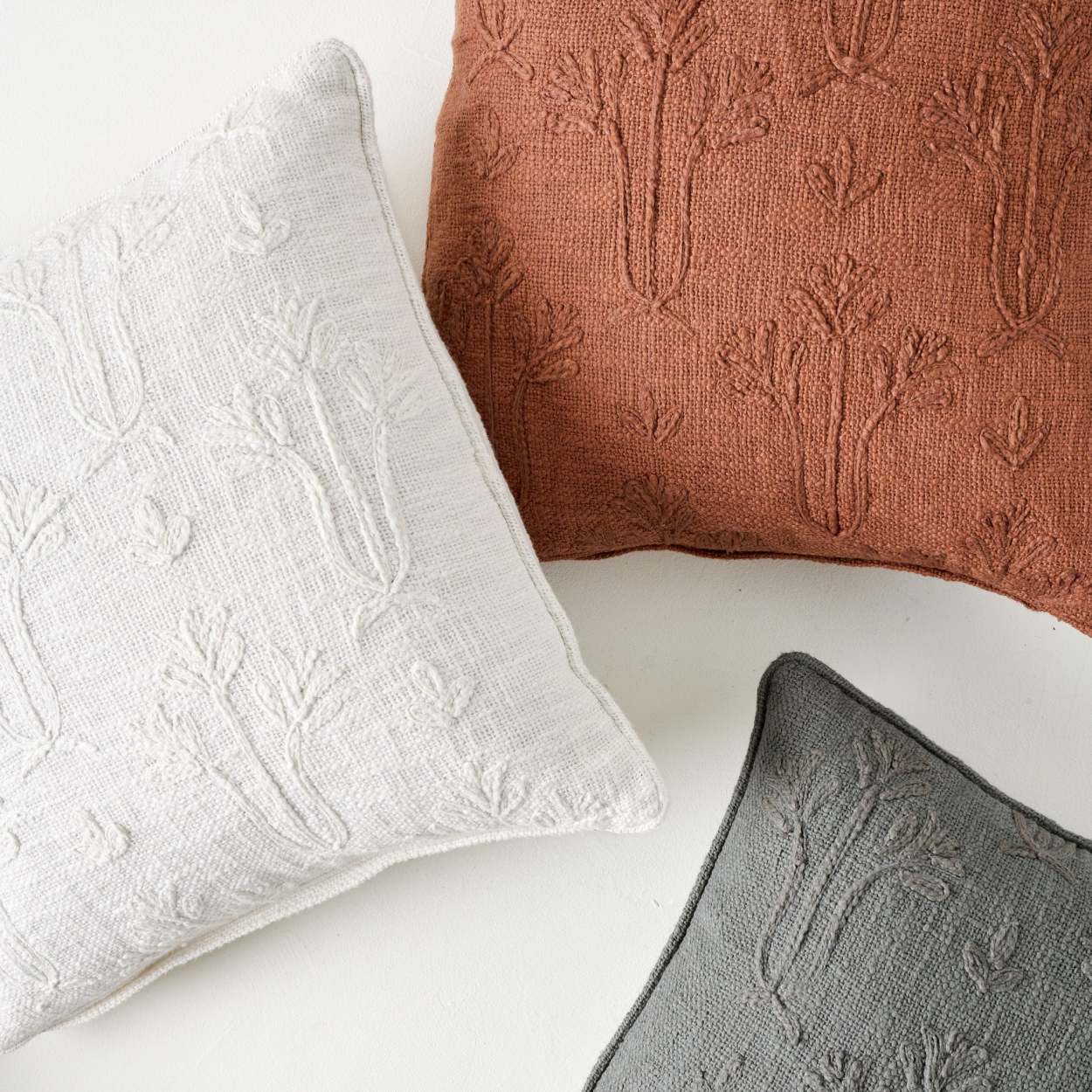 Magnolia throw pillows top