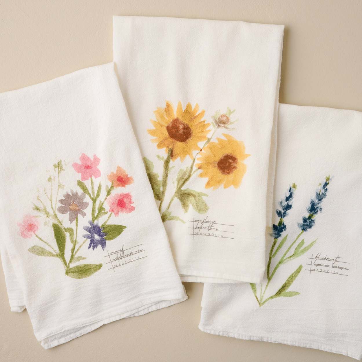 Magnolia Sunflower Tea Towel Magnolia