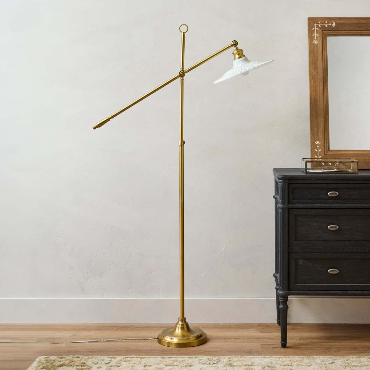 Marjorie Milk Glass Floor Lamp
