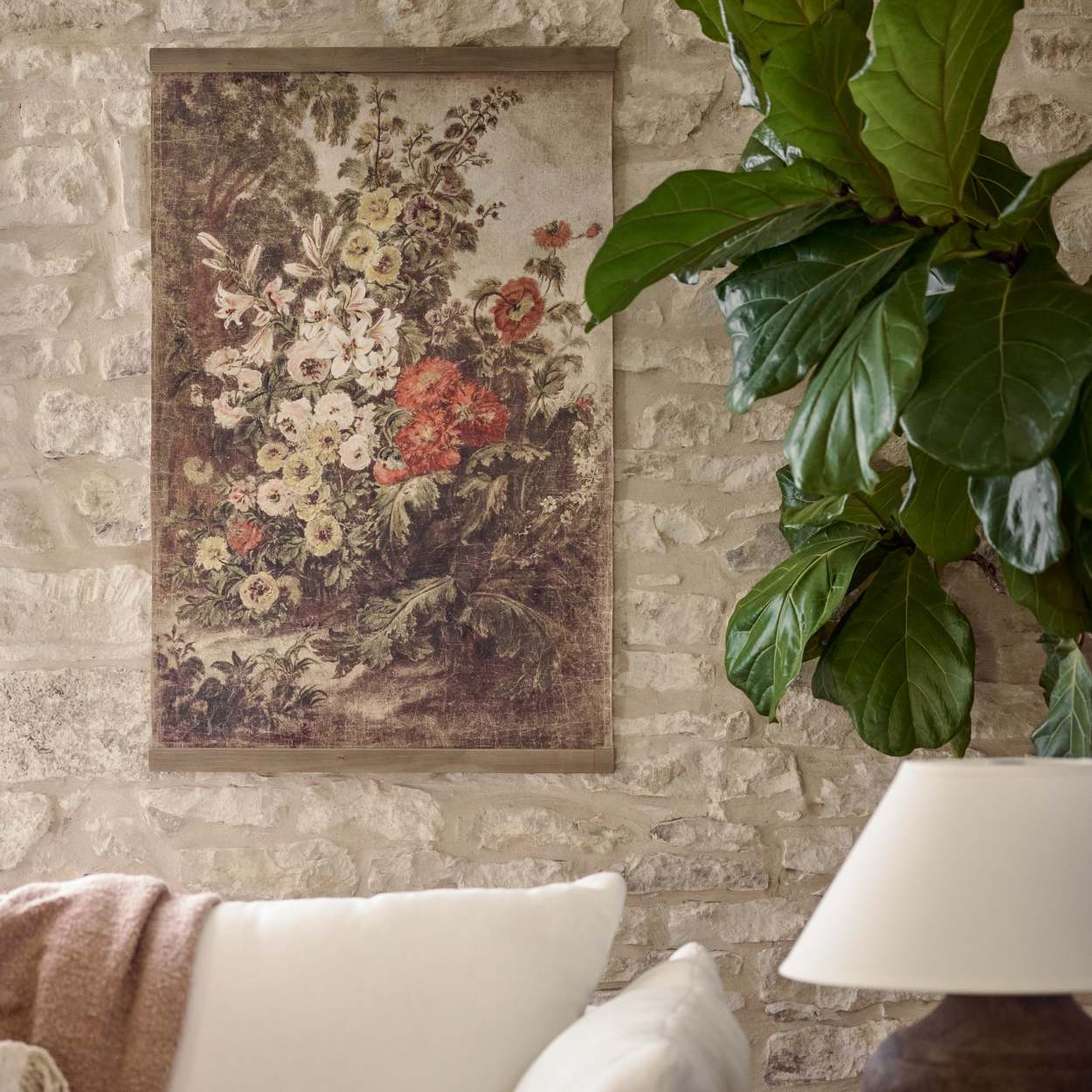 Secret Garden Floral Tapestry - Magnolia