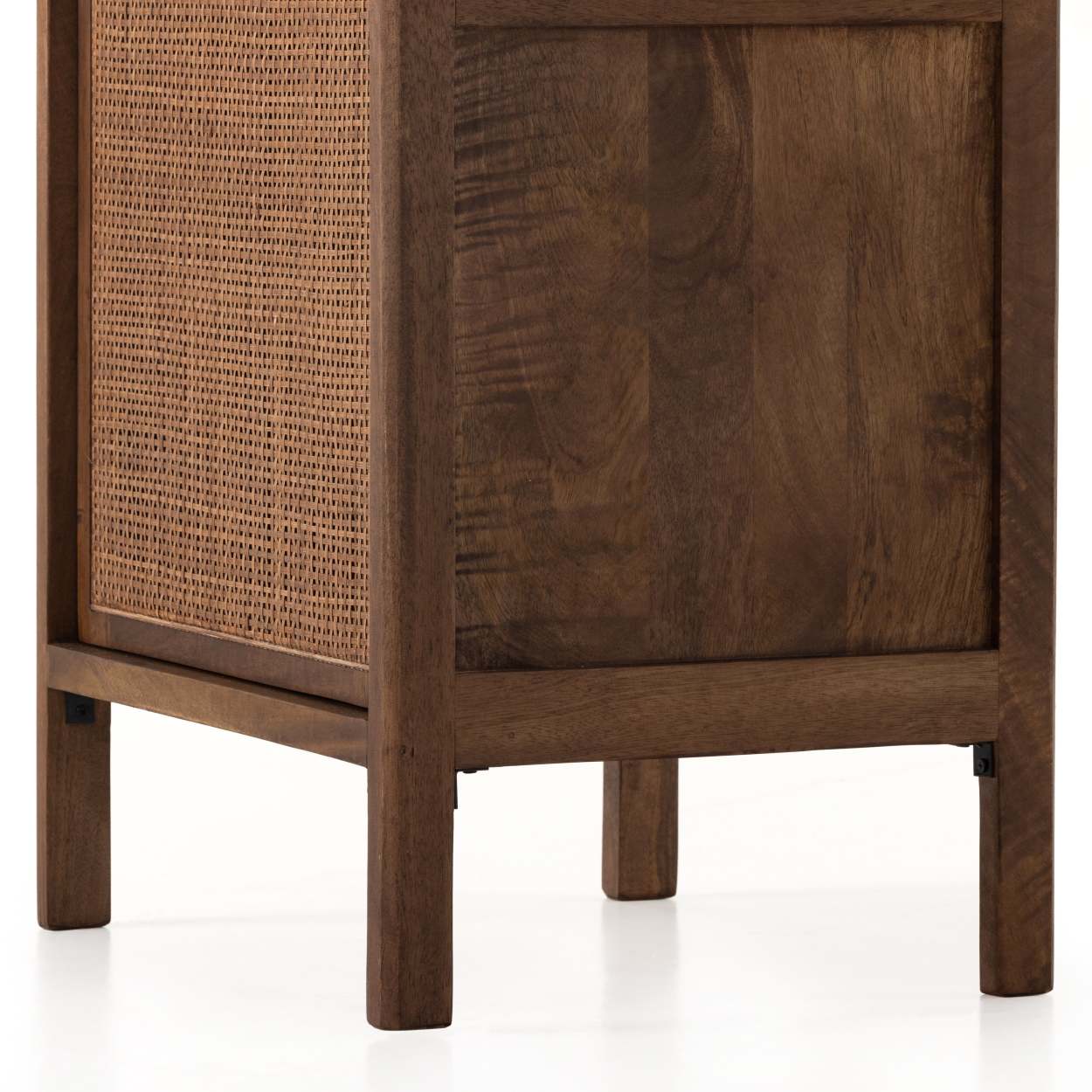 Wood and sale cane nightstand