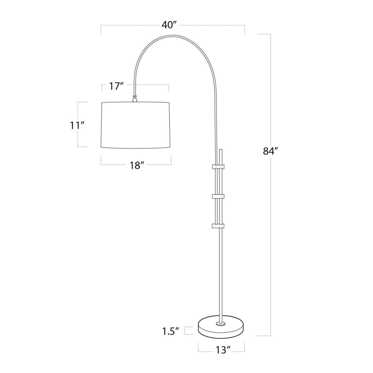 Watson Arc Floor Lamp - Magnolia