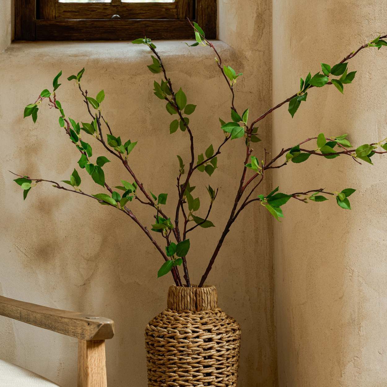 Bleached Woven Plant Stands - Magnolia