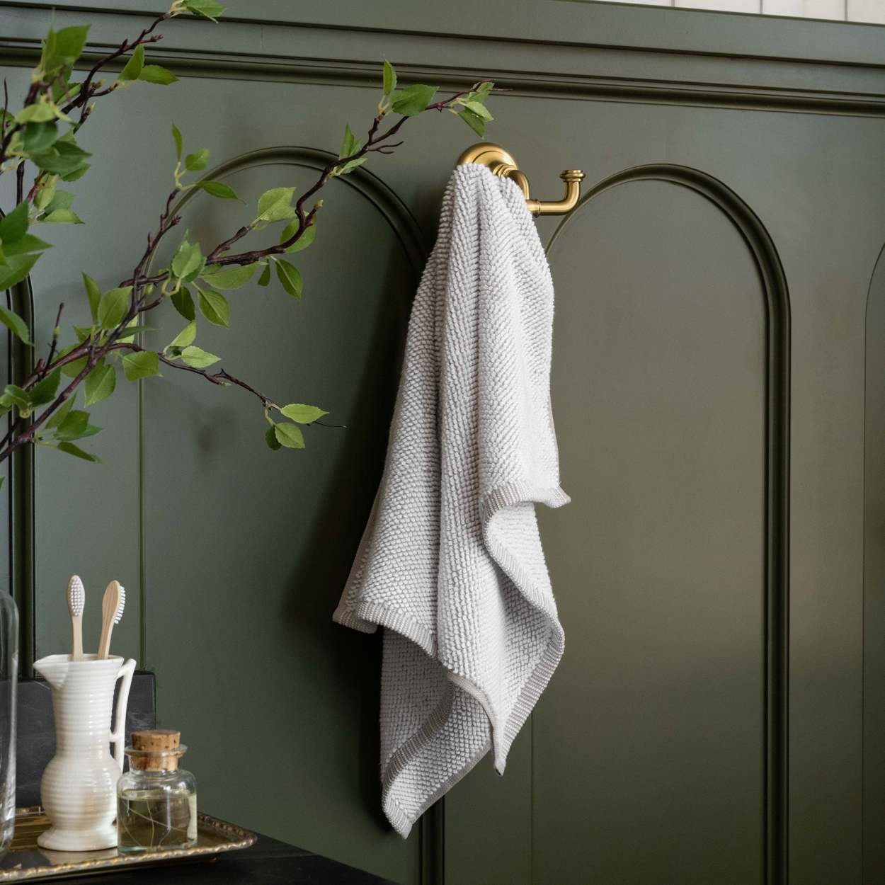 Rustic Napa Linen Kitchen Towel - Olive and Linen