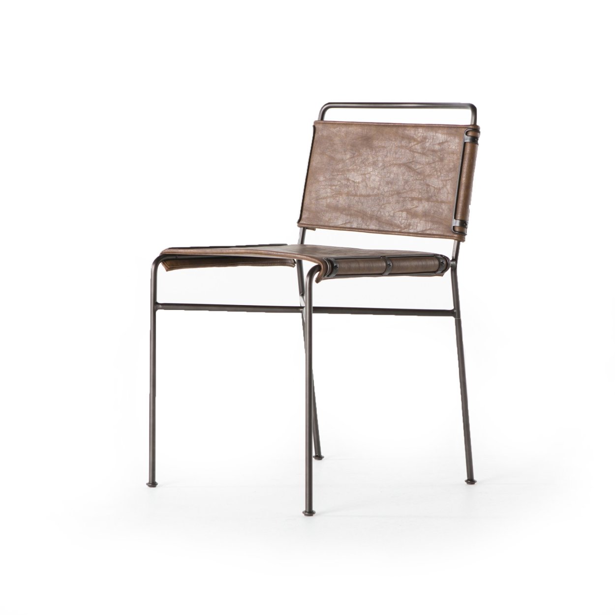 Leather outlet metal chair