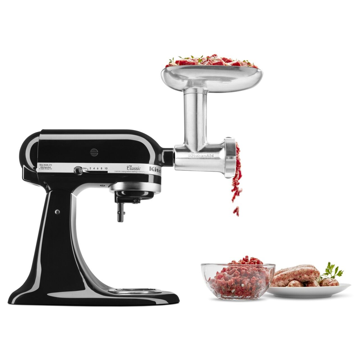 Meat Grinder Attachment for Kitchenaid Mixer, Metal Food Grinder Attachment  Durable Meat Food Processor Attachment for KitchenAid Stand Mixers Includes  Sausage Filler Tubers - by Viemira 