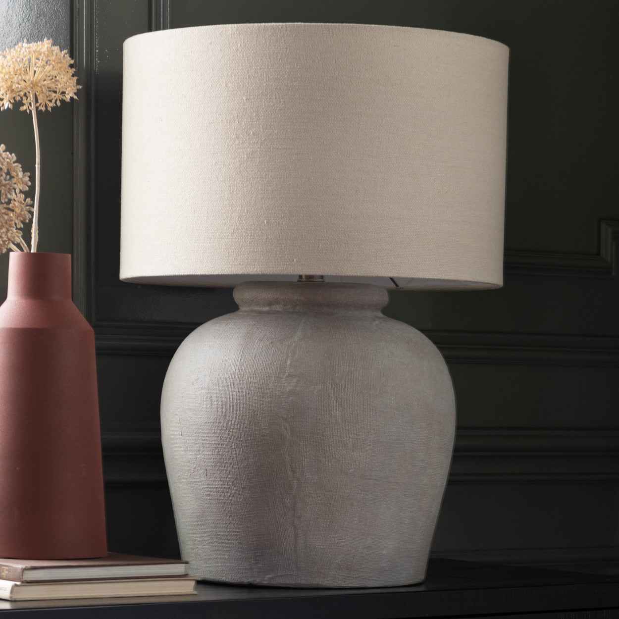 Magnolia home ashby large cement sales table lamp