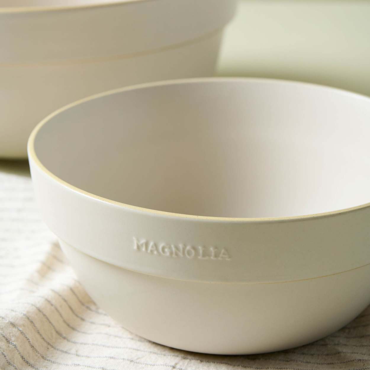 Maison Striped Mixing Bowl Set of Two - Magnolia