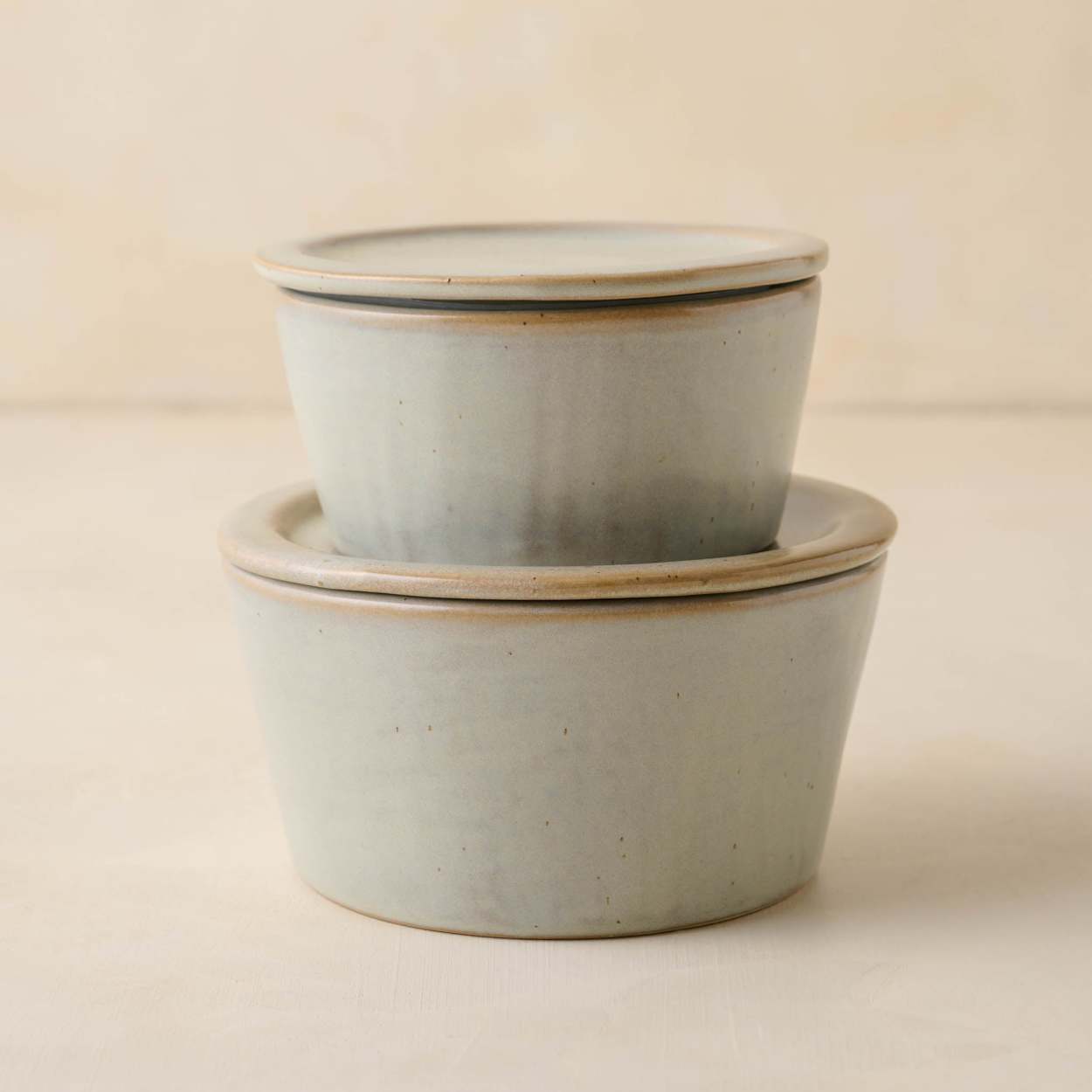 Ponsas French Porcelain Oil Container, Grey