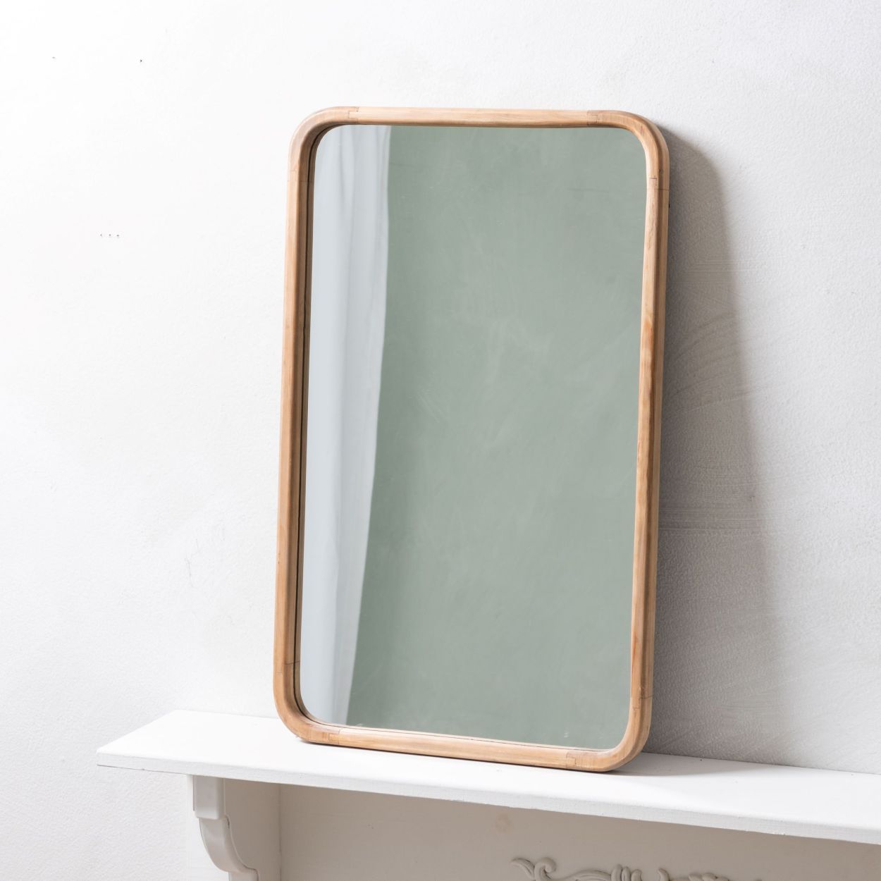 Wood frame mirror deals