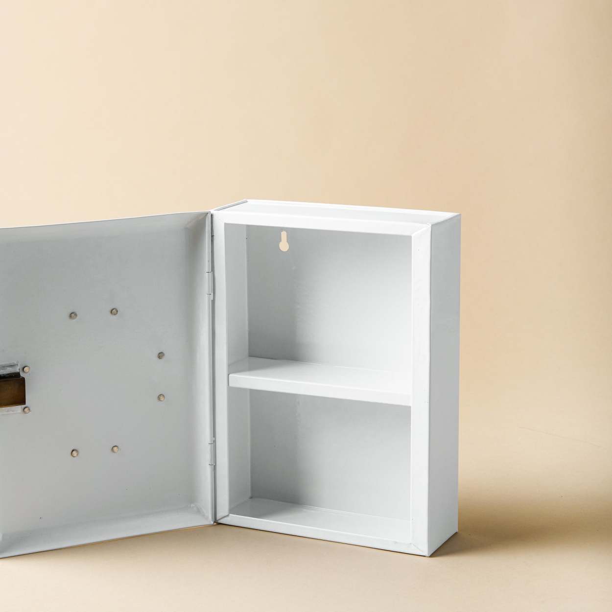 Wall Mounted Medicine Cabinet Lockable Medical Storage Box First Aid  Cupboard