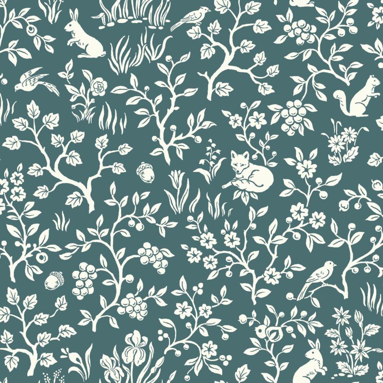 Fox & Hare Wallpaper - Magnolia