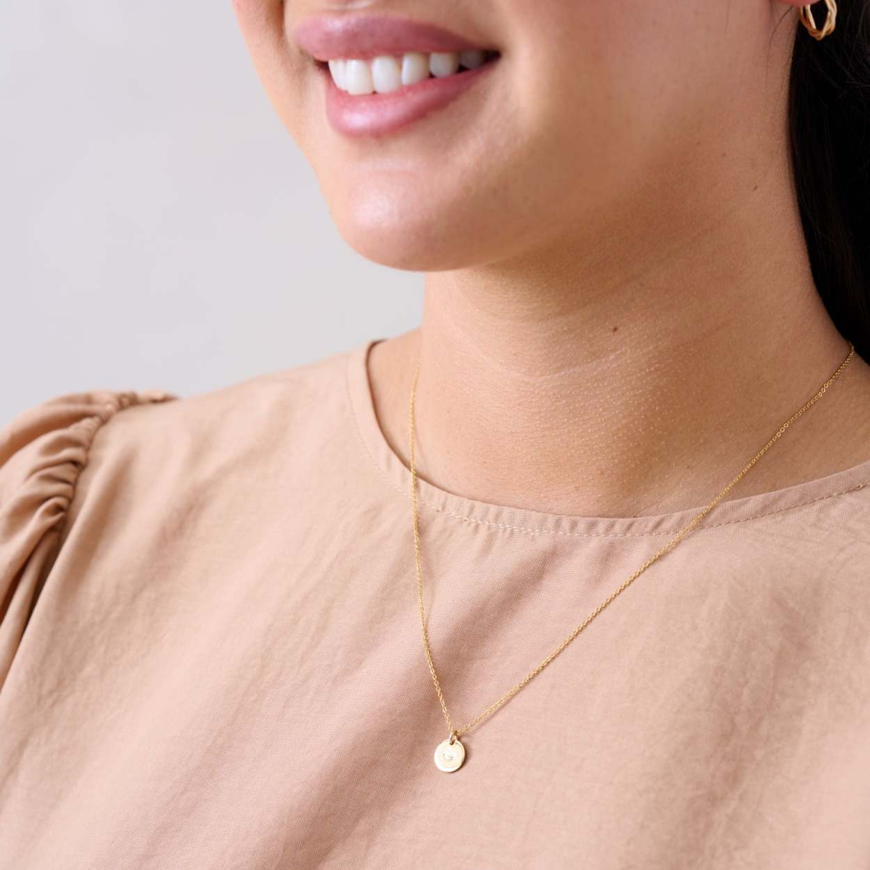 Heart disc necklace online