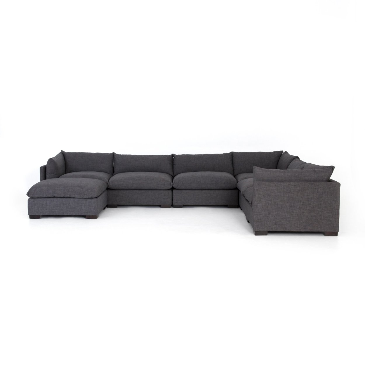 6 piece top sectional with ottoman