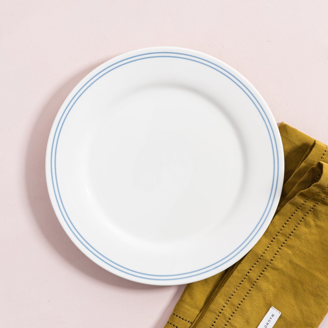 Blue Striped Dinner Plate Magnolia