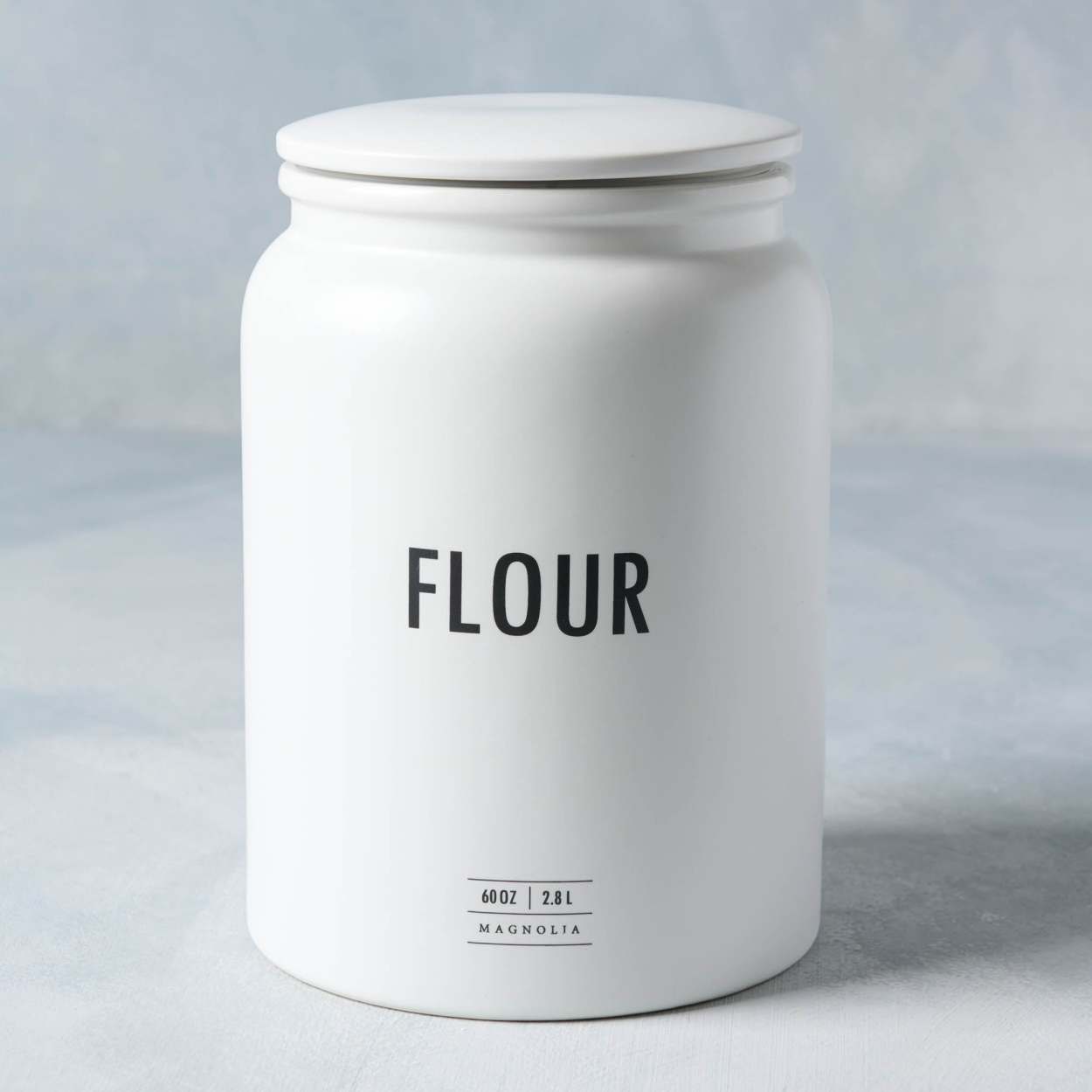 Just Words Flour Coffee Sugar Tea White Ceramic Kitchen Canister