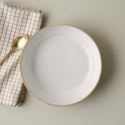 Stone White Lakelynn Pasta Bowl top view