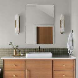 creamy weathered white interior paint named shiplap shown painted on bathroom wall