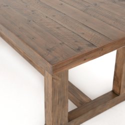 Holden Table in Honey Pine from top of corner