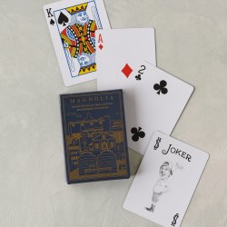 standard size playing cards deck in navy