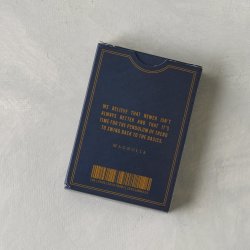 standard size playing cards deck in navy