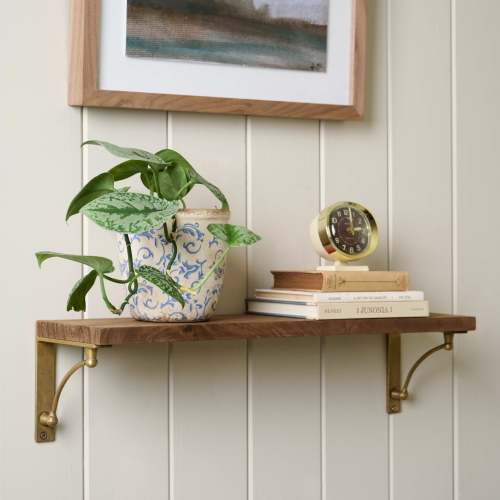 Reed Antiqued Brass Wall Hook - Short - Magnolia