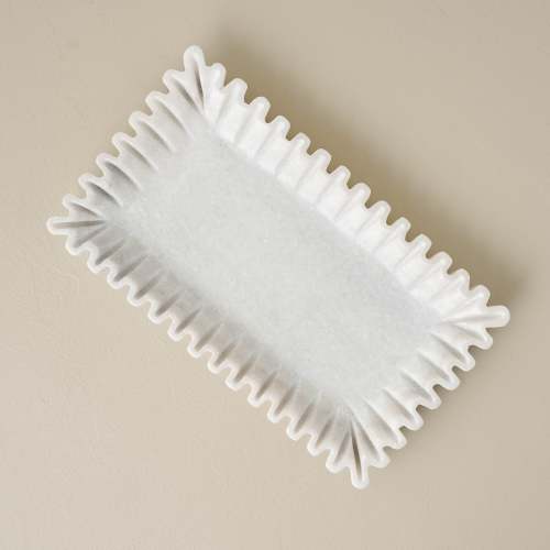 Ruffled Marble Tray $116.00