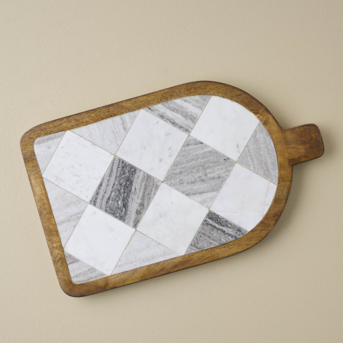 Everett Checkered Marble Serving Board $72.00