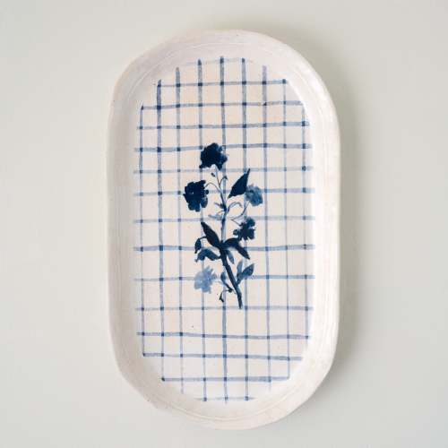 Lila Floral Serving Platter On sale for $29.99, discounted from $44.00