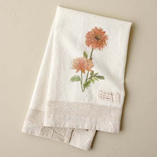 Magnolia Dahlia Garden Tea Towel $16.00