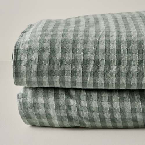 Maxine Gingham Duvet Cover in dusty green On sale with items ranging from $119.99 to $198.40, discounted from $198.00 to $248.00