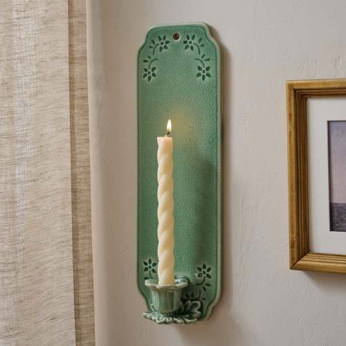 Faye Crackle Glaze Ceramic Wall Sconce shown styled  $42.00