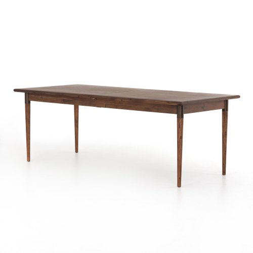 simple mid century extendable wooden dining table with walnut finish $1499.00
