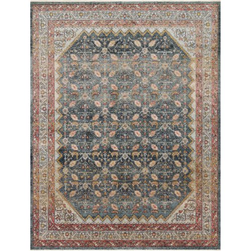 slate blue rug with persimmon edge detail Items range from $129.00 to $949.00