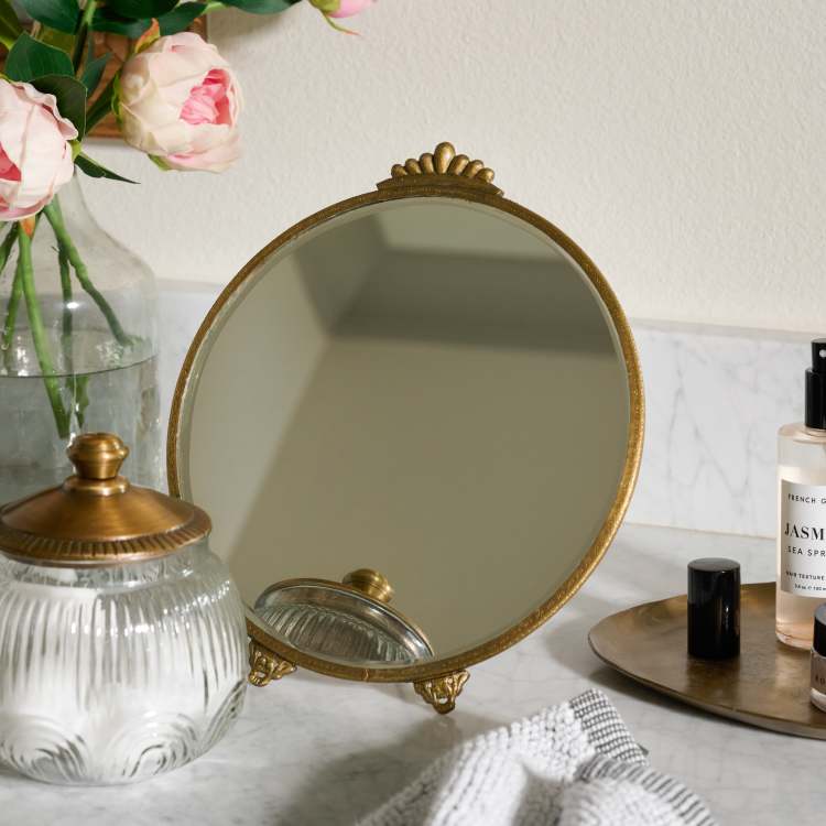 Flannery Antique Brass Accent Mirror