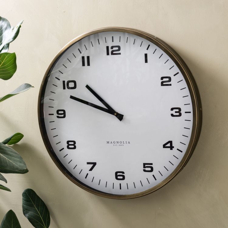 Lonnie Antique Brass Wall Clock