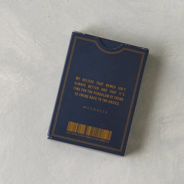 standard size playing cards deck in navy